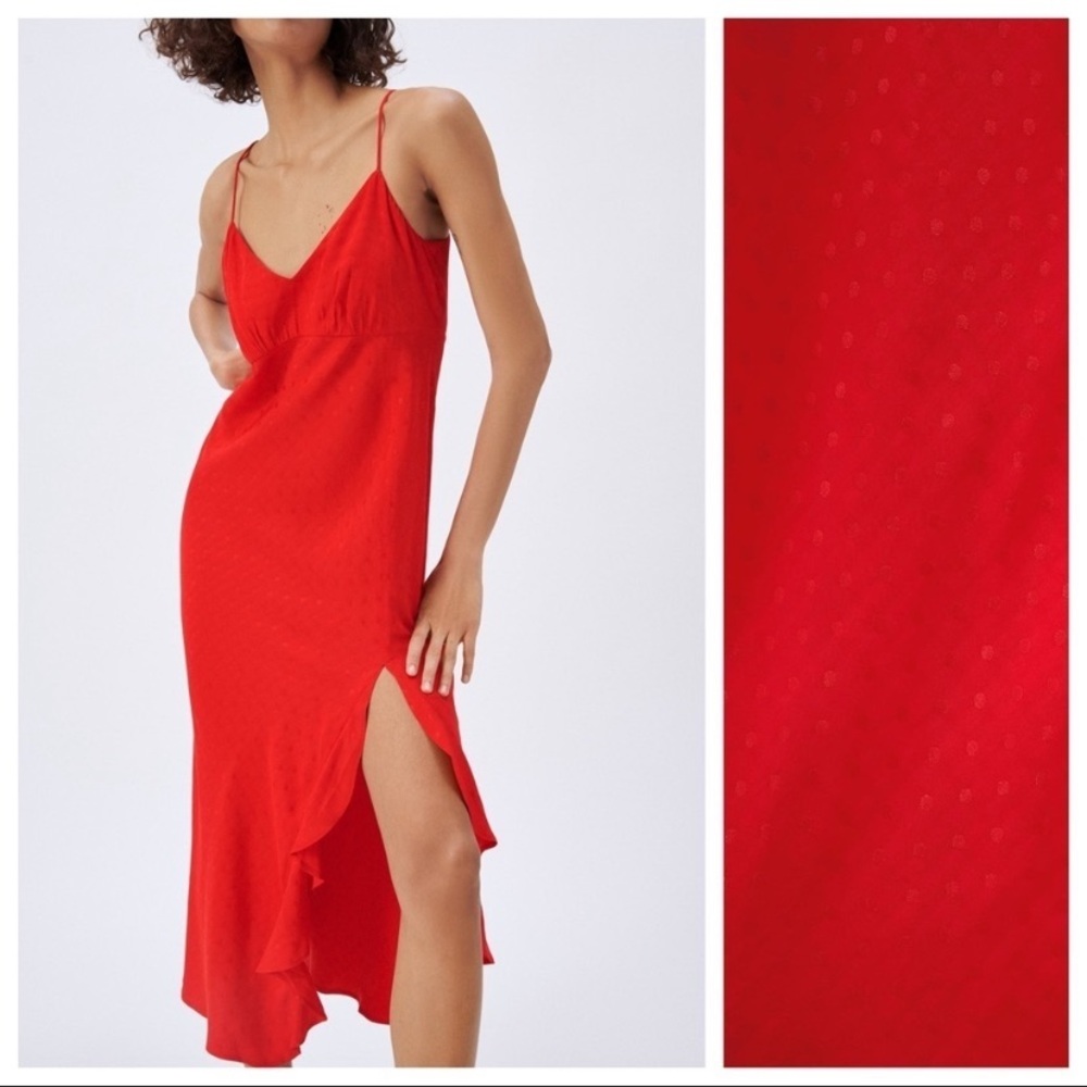 Zara Ruffled Slip Dress